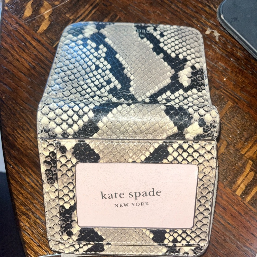 Kate Spade Black and Gray Snake Print Wallet - Picture 3 of 3